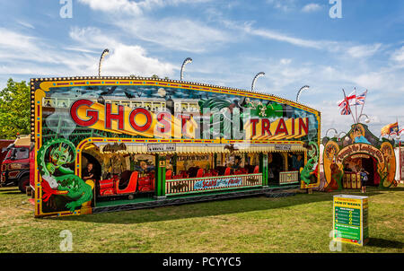 Carters vintage Steam Fair am Royal Victoria Park, Badewanne, Avon, Großbritannien am 4. August 2018 entnommen Stockfoto