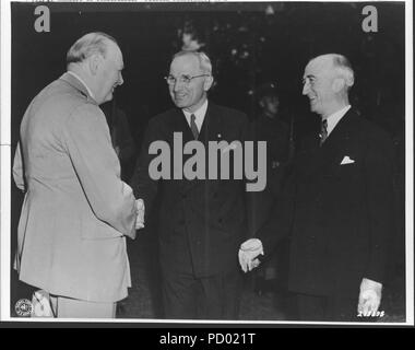 Amerikanischen und Alliierten Regierungschefs auf internationalen Konferenzen - Stockfoto