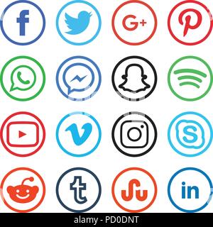 Social Media-Symbole Stock Vektor