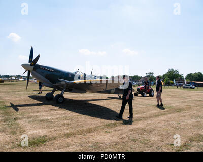 Supermarine Spitfire MKIX TD 314 St George, Headcorn, Kent GROSSBRITANNIEN Stockfoto