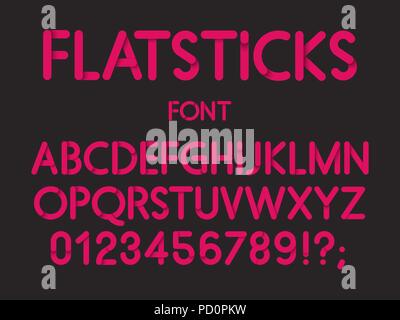 Futuristische font Buchstaben des Alphabets. Kreative minimal Schriftbild. Vector EPS 10. Stock Vektor