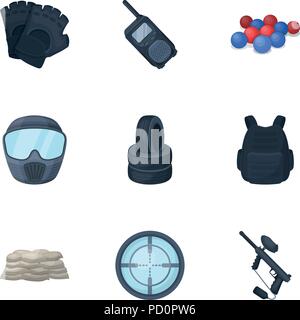 Zubehör, Taschen, Bälle, barikad, Fässer, Cartoon, drop, Ausrüstung, Extreme, Fahnen, Spiel, Handschuhe, Icon, Illustration, isoliert, Knie, Logo, Markierer, Maske, Militär, optische, andere, Lack, Paintball, Player, Schutz, Erholung, Sand, Set, Shield, sight, Zeichen, Sport, Spray, Strategie, Symbol, Taktik, Reifen, einheitliche, Vector, Weste, walkie-talkie, Waffen-, Web-, Holz- Vektor Vektoren, Stock Vektor