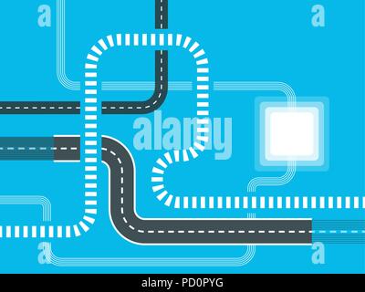 Moderne Pfeil Straßen Karte von Business und reise Infografik Vorlage. Vector EPS 10. Stock Vektor