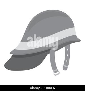 Feuerwehrhelm Symbol Schwarzweiß-Stil. Single silhouette Brandschutzausrüstung Symbol aus der großen Feuerwehr monochrom. Stock Vektor