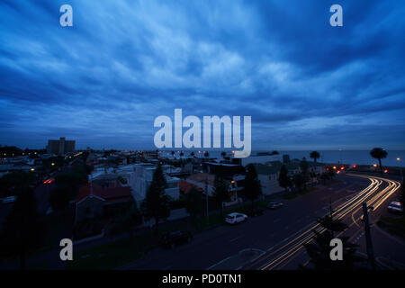 Port Melbourne in der Abenddämmerung Stockfoto