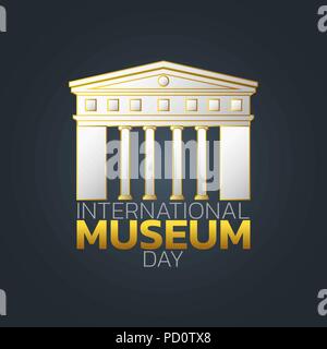 Internationaler Museumstag logo Icon Design, Vektor, Abbildung Stock Vektor