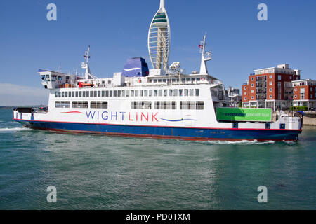 Isle of Wight Fähre Portsmouth verlassen Stockfoto