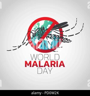 World Malaria Day logo Icon Design, Vektor, Abbildung Stock Vektor