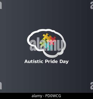 Autistic Pride Day Vector Illustration Stock Vektor