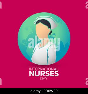 Internationale Krankenschwestern Tag, Vector Illustration. Stock Vektor