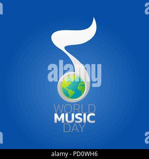 World Music Tag Vector Illustration Stock Vektor