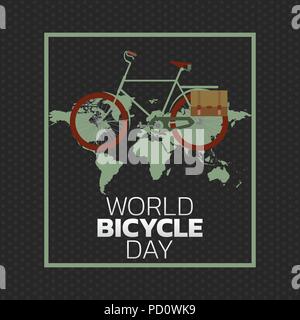 World Bicycle Tag. Vector Illustration. Stock Vektor