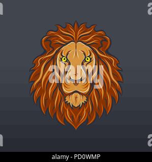 Lion's Head icon Logo. Vector Illustration Stock Vektor