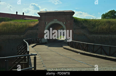 Tor auf Festung Petrovaradin in Novi Sad, Serbien Stockfoto