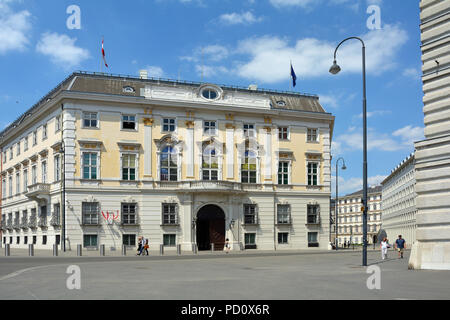 Bundeskanzleramt der Republik Österreich am Ballhausplatz in Wien - Österreich. Stockfoto