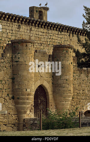 Schloss des Dorfes von Pedraza aus dem XIII Jahrhundert, Stadt Segovia, Kastilien und Leon, Spanien, Europa Stockfoto