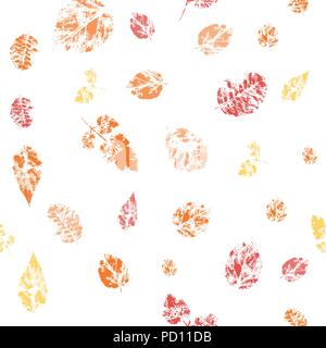 Nahtlose Muster der Blätter im Herbst. Hintergrund mit bunten Blättern. Vector Illustration. Stock Vektor