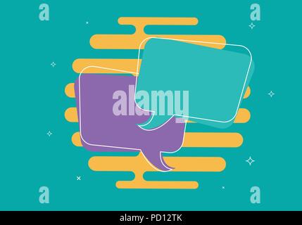 Sprechblasen. Chat bot-Konzept. Virtuelle Hilfe Elemente. Vector Illustration. Stock Vektor