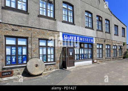 St Ives Museum, St Ives, Cornwall, England, Großbritannien. Stockfoto