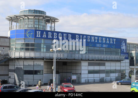 Der ehemalige Fährhafen Dun Laoghaire, County Dublin. Früher der vielen Fähren Schiffe. Stockfoto