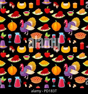 Muster für thanksgiving Tag Stock Vektor