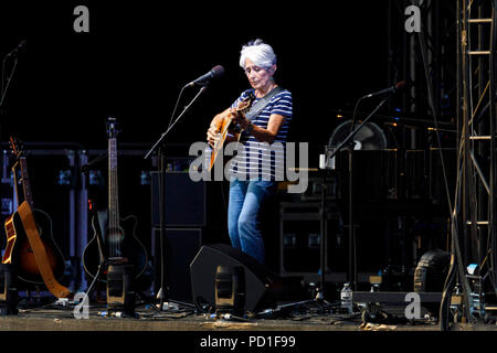 Köln, Deutschland. 03 Aug, 2018. Joan Baez live auf dem Roncalliplatz. Köln, 03.08.2018 | Verwendung der weltweiten Kredit: dpa/Alamy leben Nachrichten Stockfoto