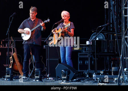 Köln, Deutschland. 03 Aug, 2018. Joan Baez live auf dem Roncalliplatz. Köln, 03.08.2018 | Verwendung der weltweiten Kredit: dpa/Alamy leben Nachrichten Stockfoto