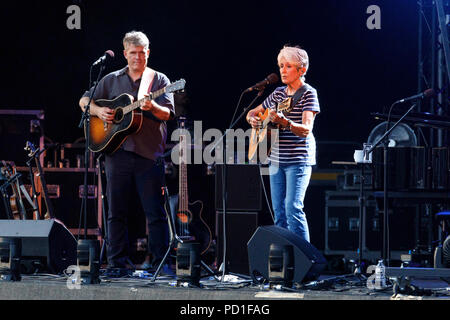 Köln, Deutschland. 03 Aug, 2018. Joan Baez live auf dem Roncalliplatz. Köln, 03.08.2018 | Verwendung der weltweiten Kredit: dpa/Alamy leben Nachrichten Stockfoto