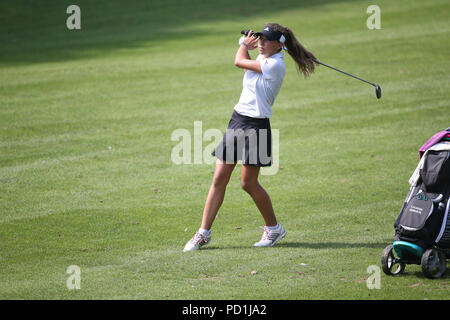 5. August 2018 in London, Ontario, Kanada, heute an der Thames Valley Golf Course der letzten 54 Löcher gespielt wurden, waren die Athleten die 40 Grad humidex Wetter mit Wärme Advisory von Environment Canada gekämpft. Heute war der letzte Tag für dieses Turnier durch eine Siegerehrung. Lukas Durda/Alamy leben Nachrichten Stockfoto