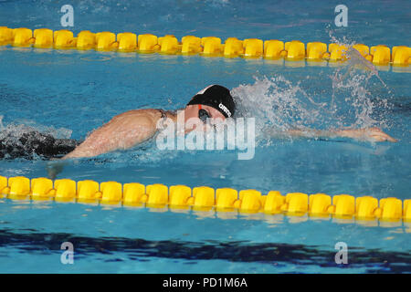 Glasgow, UK. 5. August 2018. Femke Heemskerk (Niederlande) Im 5 200 m Freistil Serie während des Schwimmen Europameisterschaften Glasgow 2018, in Tollcross International Swimming Centre in Glasgow, Großbritannien, 4. Tag, am 5. August 2018 - Foto Laurent Lairys/DPPI Stockfoto