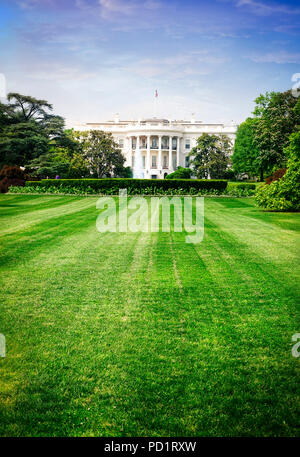 Das Weiße Haus ist die Heimat der US-Präsident, Washington DC. Stockfoto