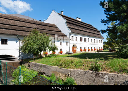 Ruční papírna, Muzeum papíru, Velké Losiny, Okres Halver, Hrubý Jeseník, Česká republika/handgeschöpftes Papier Mühle, Museum für Papier, Sumperk region, Hrub Stockfoto