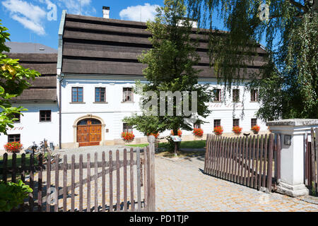 Ruční papírna, Muzeum papíru, Velké Losiny, Okres Halver, Hrubý Jeseník, Česká republika/handgeschöpftes Papier Mühle, Museum für Papier, Sumperk region, Hrub Stockfoto