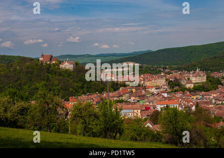 Blick über Schäßburg - die erstaunlichen sächsischen Dorf in Trasylvania Stockfoto