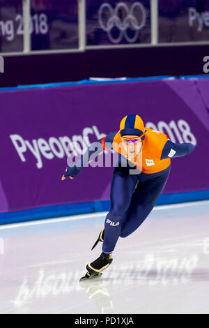 Ireen Wuest (NED) competiting im Eisschnelllauf: Frauen 1500 m bei den Olympischen Winterspielen PyeongChang 2018 Stockfoto