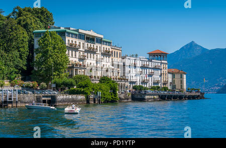 Malerische Anblick in Cadenabbia (Griante) am Comer See. Lombardei, Italien. Stockfoto