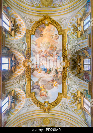 Das Fresko "Apotheose des Hl. Katharina" in der Kirche von Santa Caterina da Siena eine Magnapoli von Luigi Firma Doraconi. Rom, Italien. Stockfoto