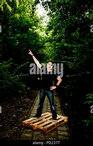 Stand-up-Comedian Alex Agnew in Antwerpen (Belgien, 08/07/2009) Stockfoto