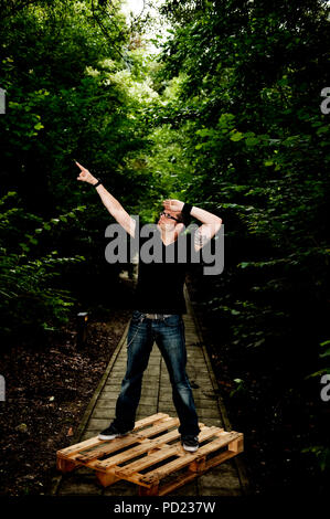 Stand-up-Comedian Alex Agnew in Antwerpen (Belgien, 08/07/2009) Stockfoto