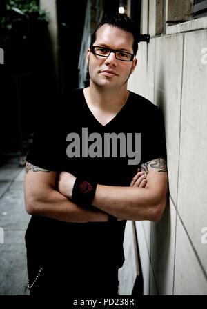 Stand-up-Comedian Alex Agnew in Antwerpen (Belgien, 08/07/2009) Stockfoto