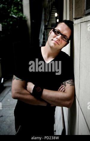 Stand-up-Comedian Alex Agnew in Antwerpen (Belgien, 08/07/2009) Stockfoto