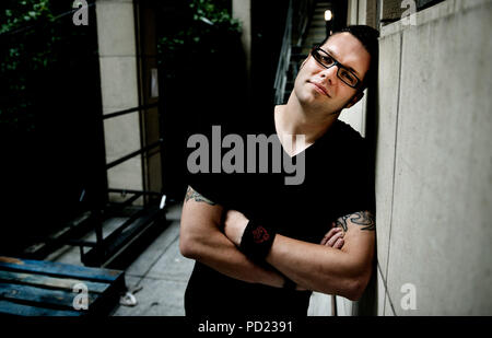 Stand-up-Comedian Alex Agnew in Antwerpen (Belgien, 08/07/2009) Stockfoto