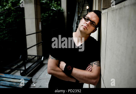 Stand-up-Comedian Alex Agnew in Antwerpen (Belgien, 08/07/2009) Stockfoto