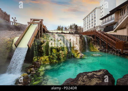 Yubatake Hotspring in Kusatsu Onsen in Kanagawa, Japan Stockfoto