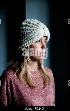 Ellen Kegels, flämischen Fashion Designer und Gründer des LN Mützen Pullover Marke (Belgien, 26/07/2012) Stockfoto