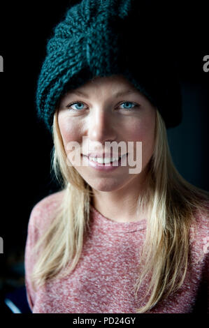 Ellen Kegels, flämischen Fashion Designer und Gründer des LN Mützen Pullover Marke (Belgien, 26/07/2012) Stockfoto