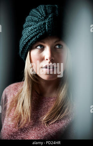 Ellen Kegels, flämischen Fashion Designer und Gründer des LN Mützen Pullover Marke (Belgien, 26/07/2012) Stockfoto