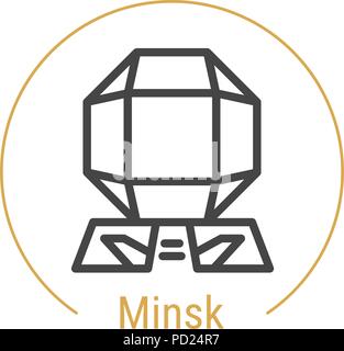 Minsk, Weißrussland Vektor Symbol Leitung Stock Vektor