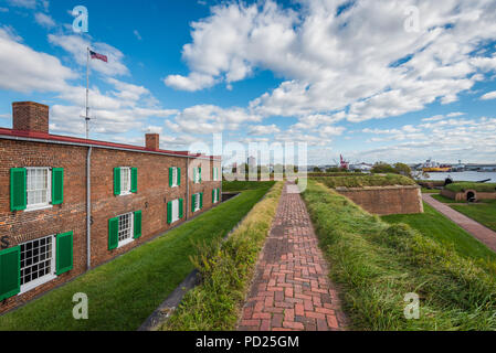 Fort McHenry bei Baltimore, Maryland Stockfoto