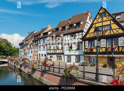 Quai de la Kai Poissonnerie, Little Venice (La Petite Venise), Colmar, Frankreich Stockfoto